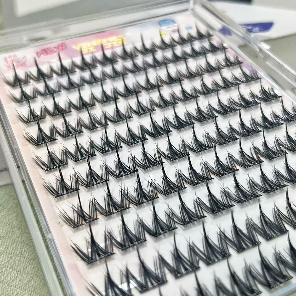 Eyelash Extension No 11 - 100/130/200 Kępek Czarne Samoprzylepne Sztuczne Rzęsy