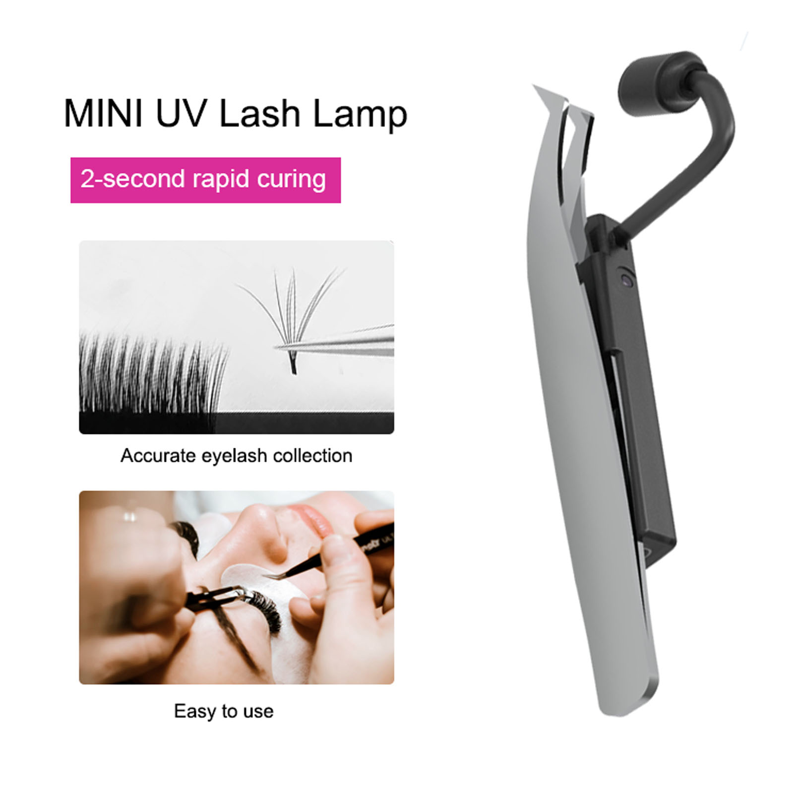 Lampa LED do rzęs 1W 395nm do  – Eyelash Extension Examples recenzja i cena