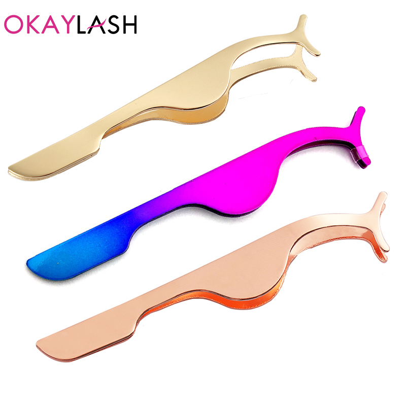 OKAYLASH nierdzewne złoto pęse – Eyelash Extension Logo recenzja i cena